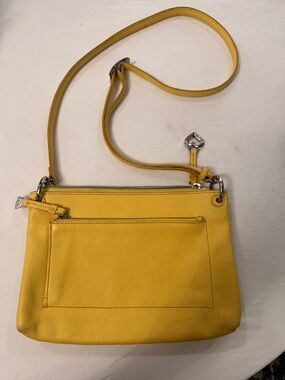Brighton Lemon Drop Pebbled Leather Crossbody Bag